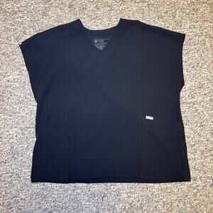 Figs Womens Size M Black Top No Sleeves Side Pockets